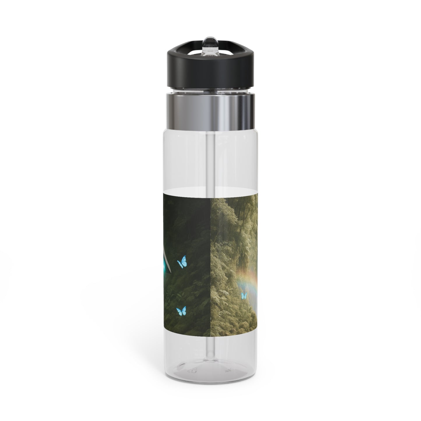 Tropical 20oz Tritan Sport Water Bottle -  Leakproof, Lightweight, BPA-Free / UFO and Waterfall