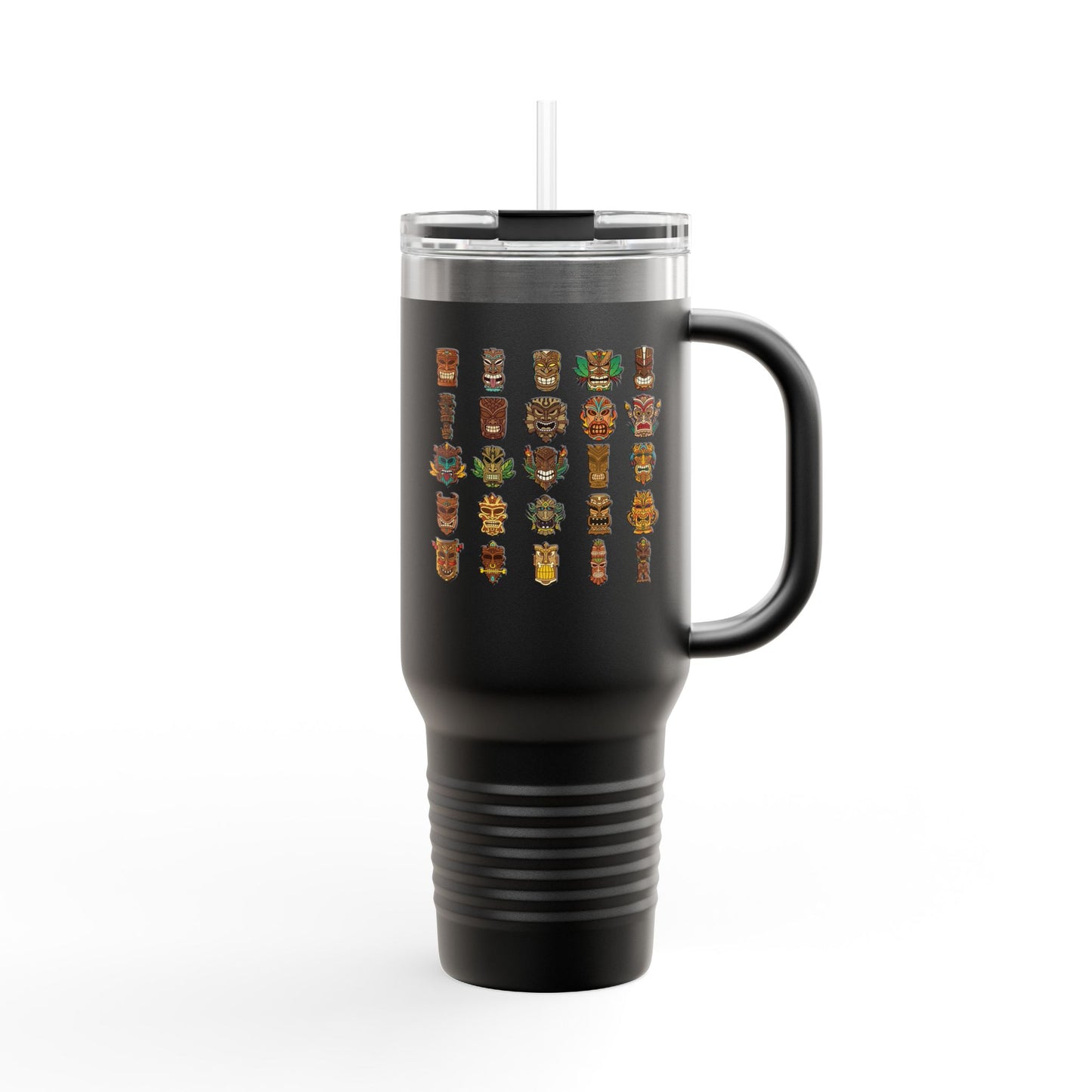 Insulated Travel Mug, 40oz / Tiny Tiki Dudes - Perfect for Outdoor Adventures