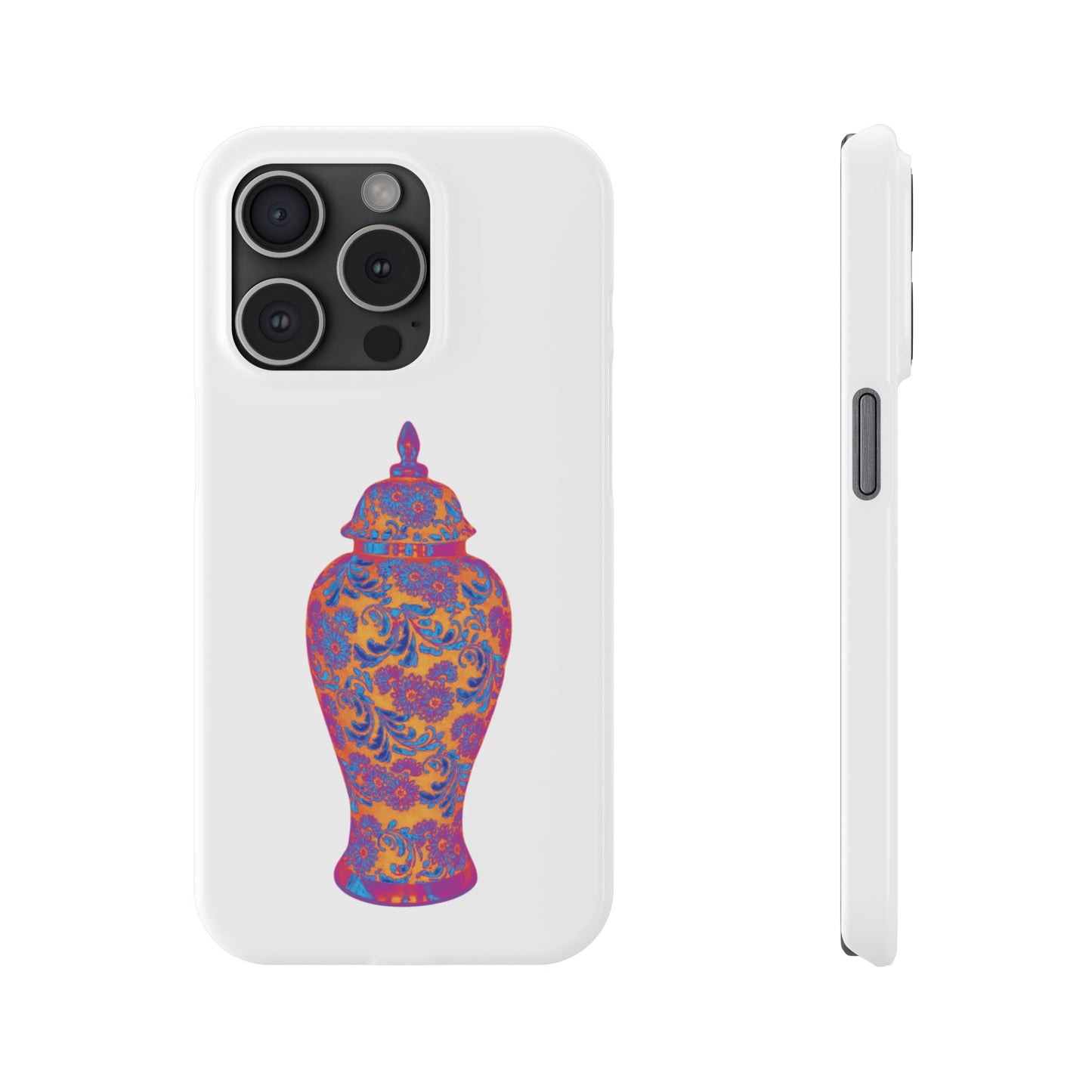 Slim Phone Cases - Heatwave Ginger Jar, white