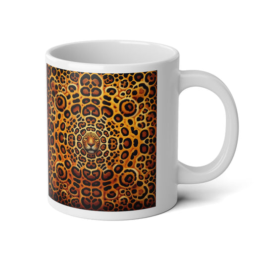 Jumbo Mug, 20oz, Kaleidoscope Jaguar Spots | Tropical Coffee Cup