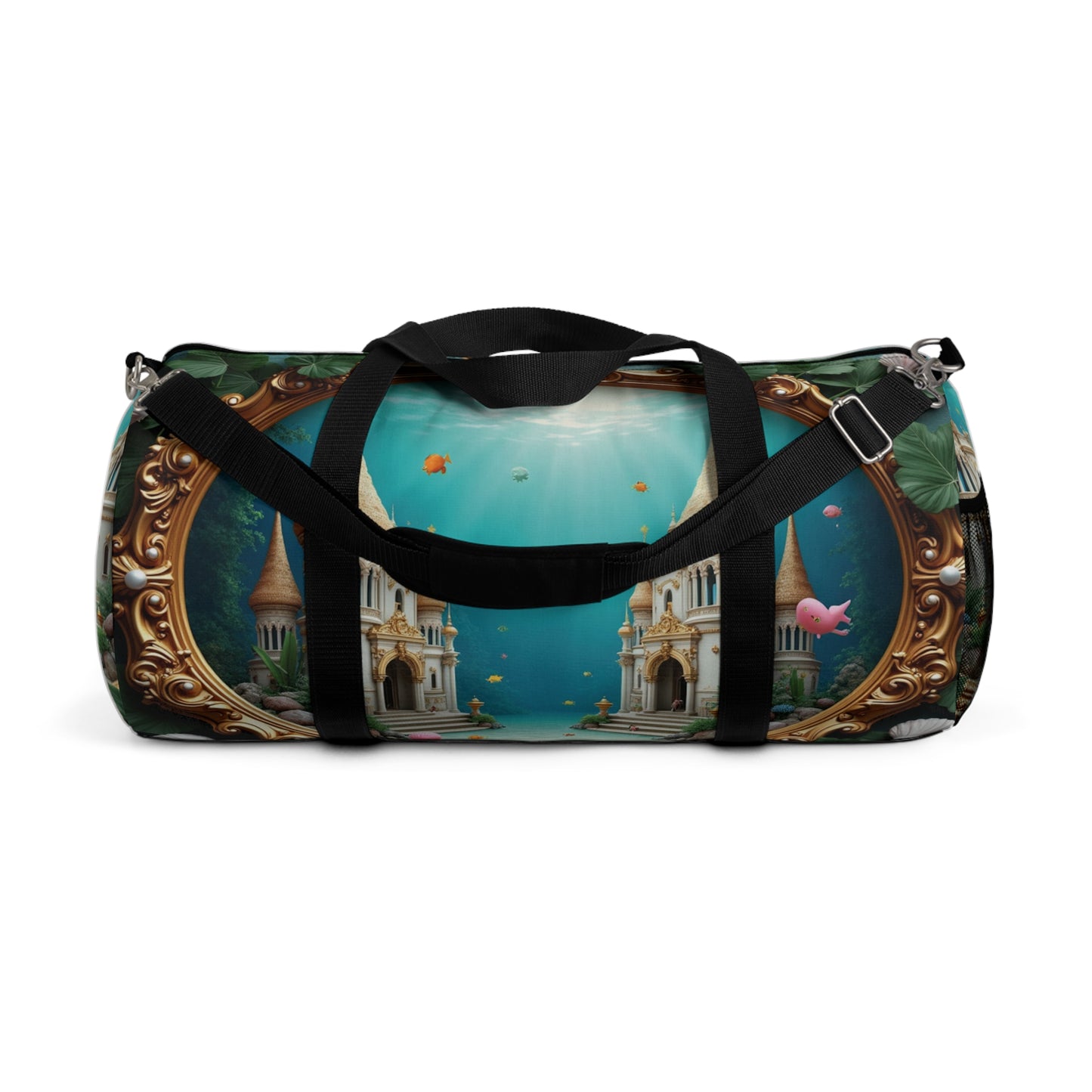 Tropical Rainforest Duffel Bag - Perfect for Travel and Gym / Framed Mermaid Palace, Libyan Sea