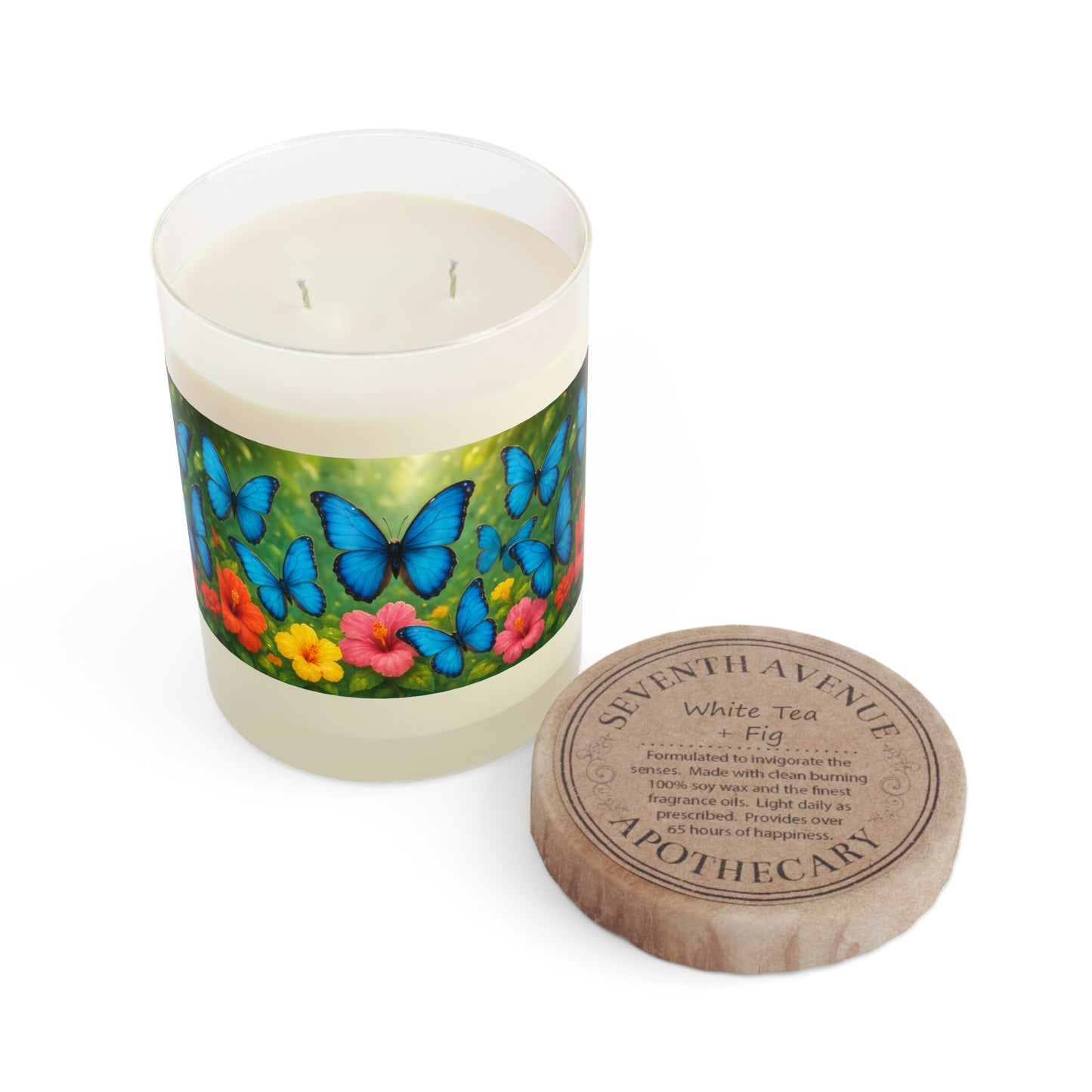 Morph Butterflies Flight Scented Candle - 11oz Full Glass, Tropical Decor