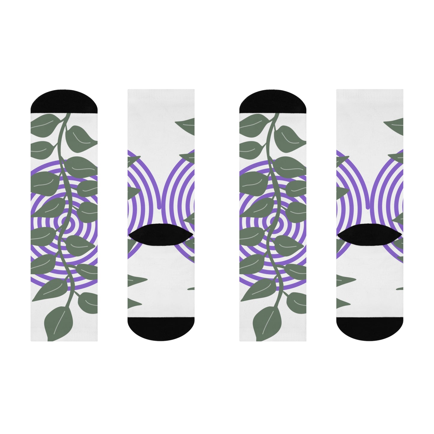 Cushioned Crew Socks - Crazy Plants