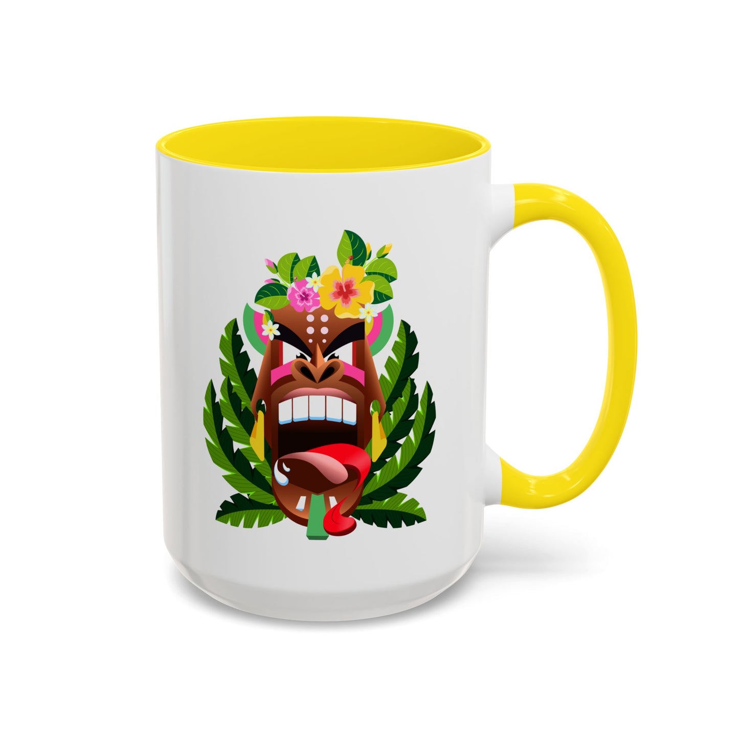 Accent Coffee Mug (11, 15oz), 8 Colors - Tiki Boss Alelo