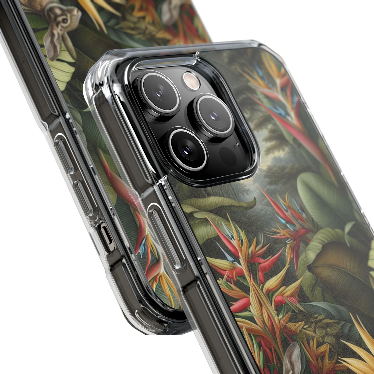 Rainforest Rabbit Outing Magnetic Clear Phone Case, Many Models