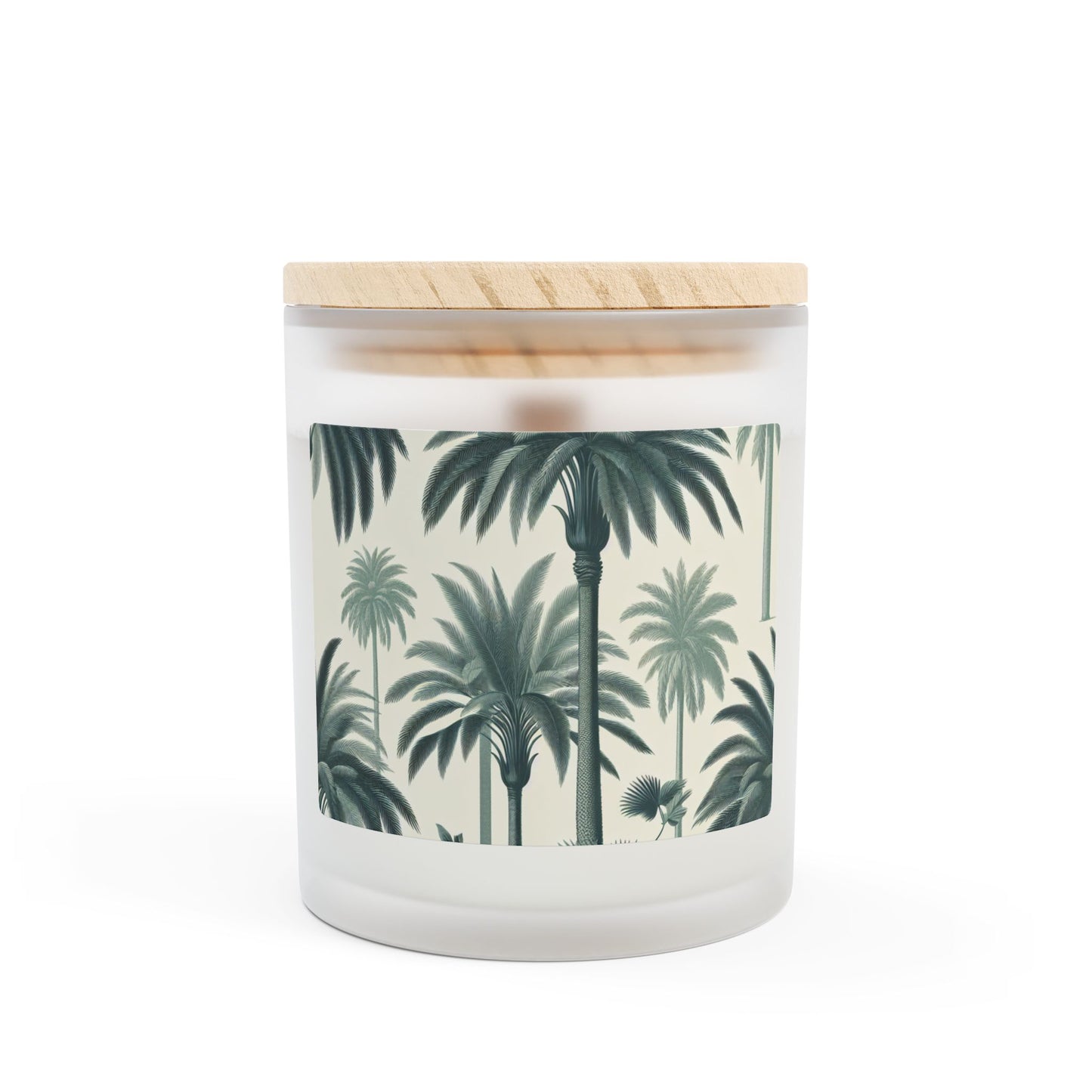 Frosted Glass Candle, 11oz - Palm Trees Sarasota