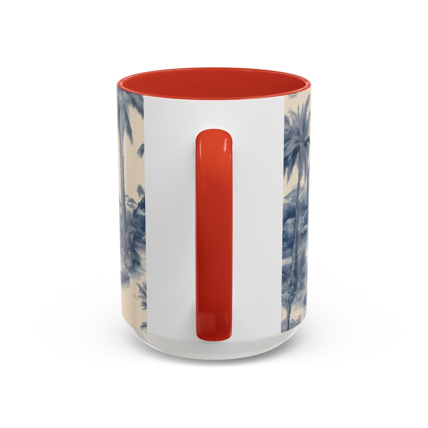 Accent Coffee Mug (11, 15oz), Tropical Travel Toile, Various Colors