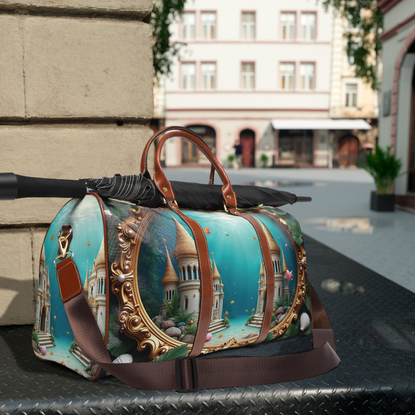 Tropical Waterproof Travel Bag - Perfect for Beach Getaways / Mermaid Palace, Libyan Sea