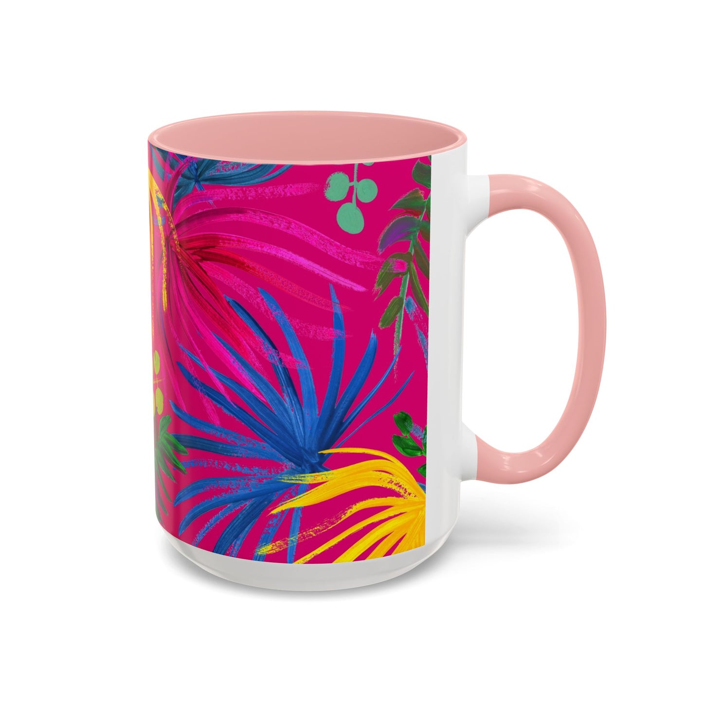 Accent Coffee Mug | Tropical-Inspired Drinkware / Exotic Flora