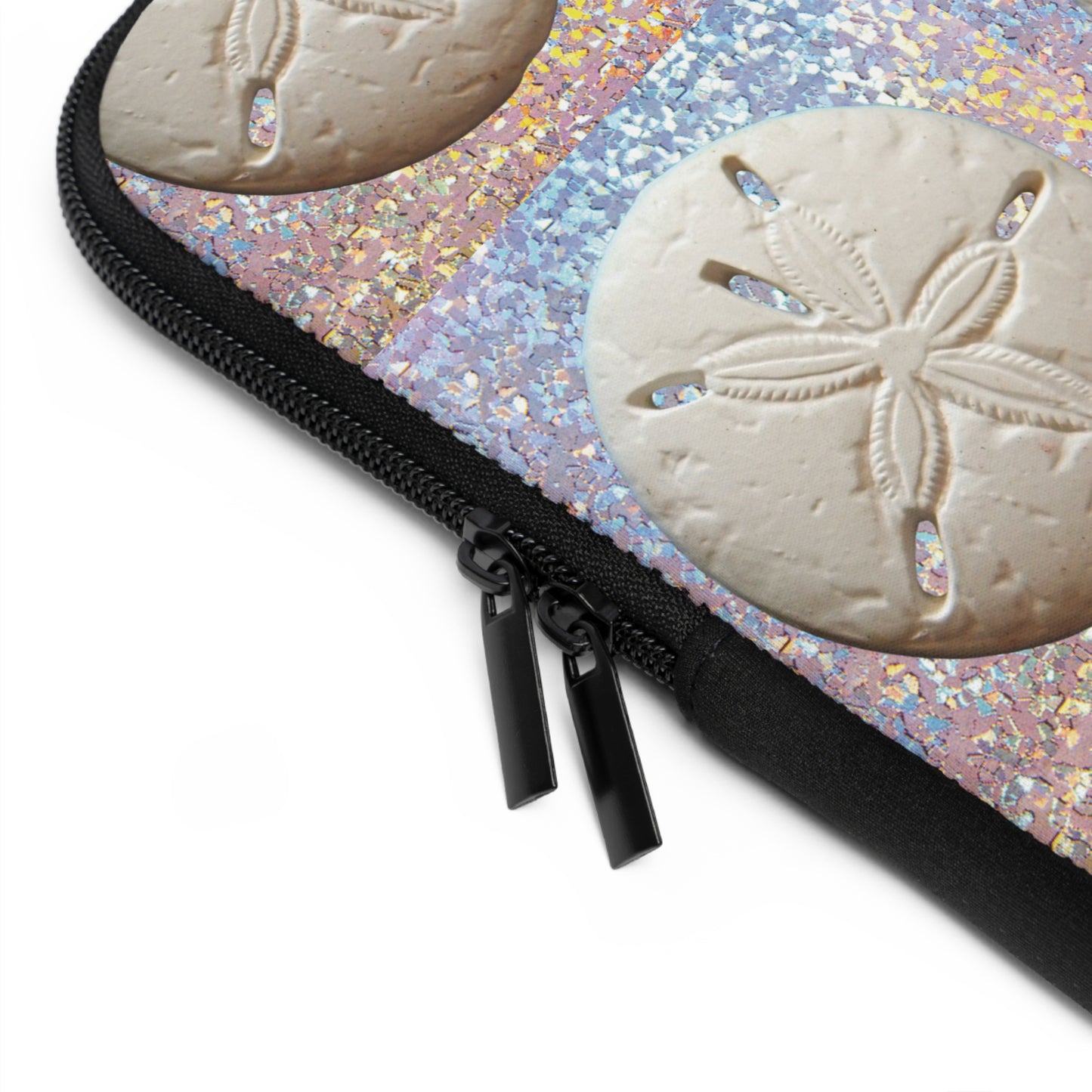 Tropical Laptop Sleeve, 5 Sizes - Perfect for Beach Lovers & Students / Disco Sand Dollar, Repeat
