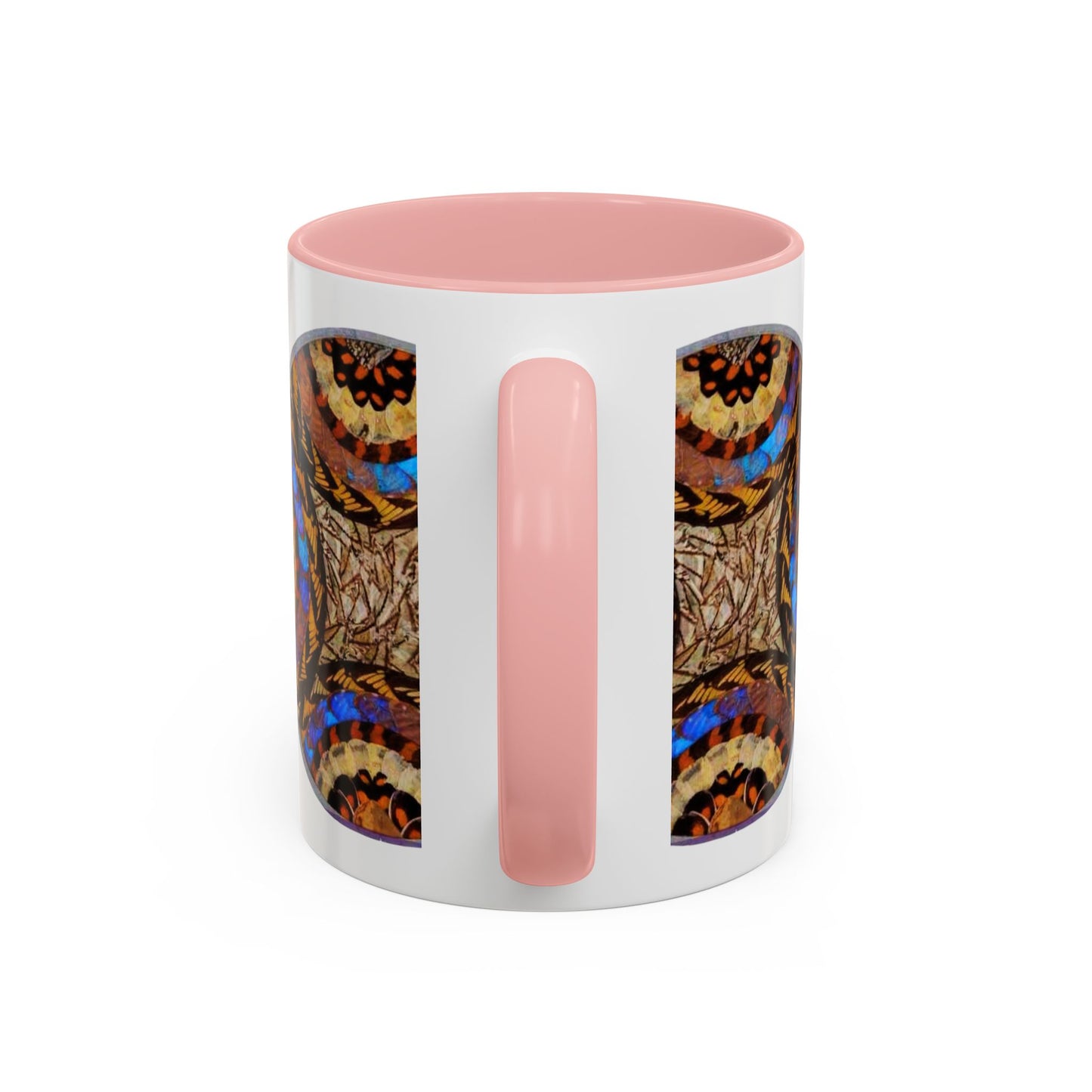 Accent Coffee Mug (11, 15oz), 8 Colors - Real Butterfly Wings Plate #3