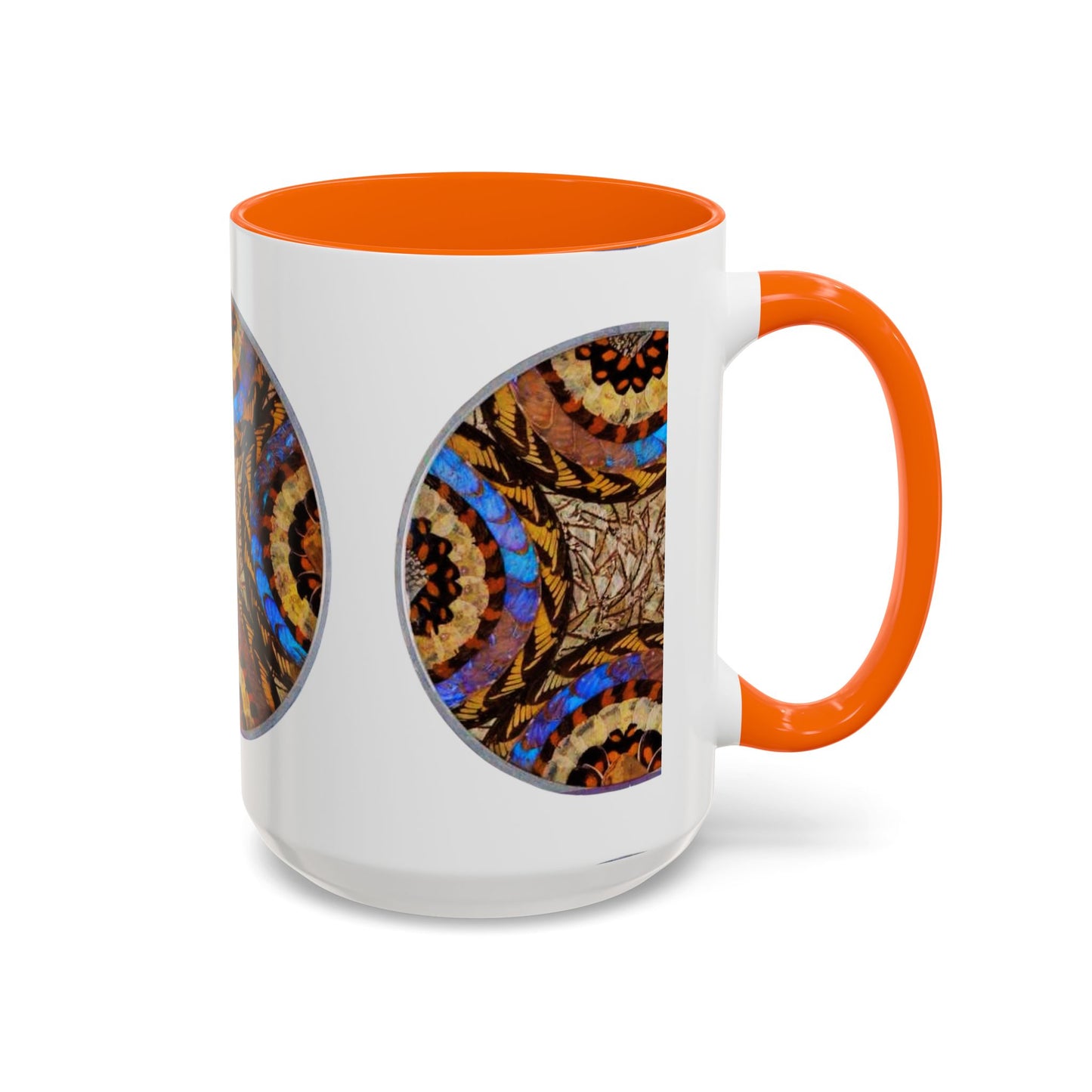 Accent Coffee Mug (11, 15oz), 8 Colors - Real Butterfly Wings Plate #3