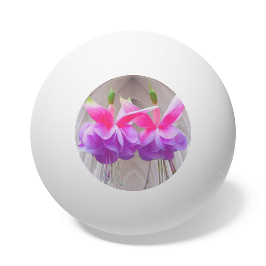 Tropical Paradise Ping Pong Balls - 6 Pack with Two Fuchsias Gothic