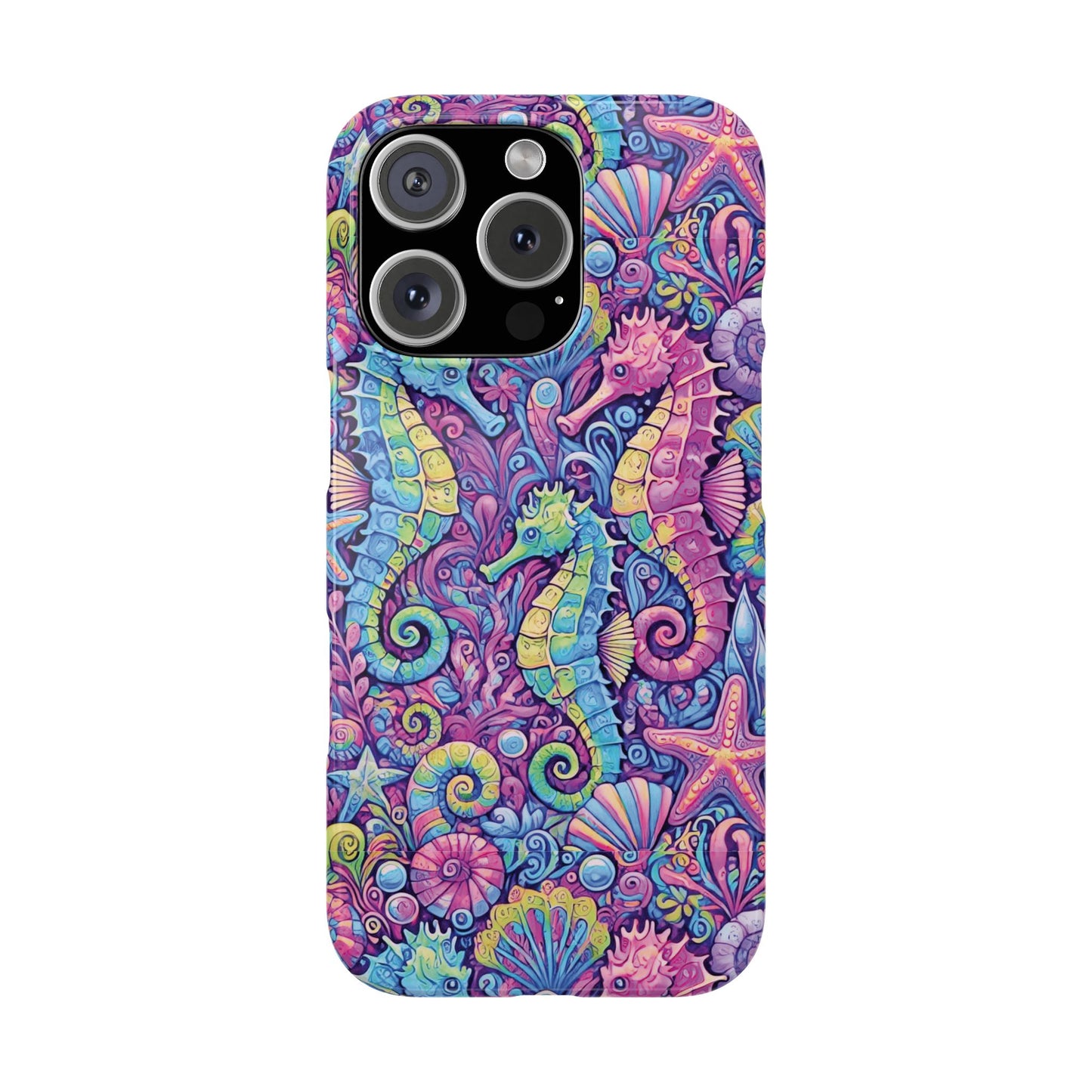Slim Phone Cases - Seahorses, Fantasy POP
