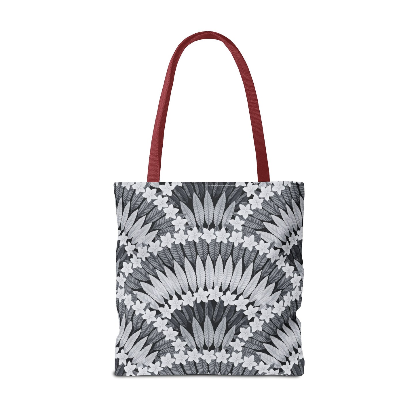 Plumeria and Palms BlackTote Bag - 3 Sizes