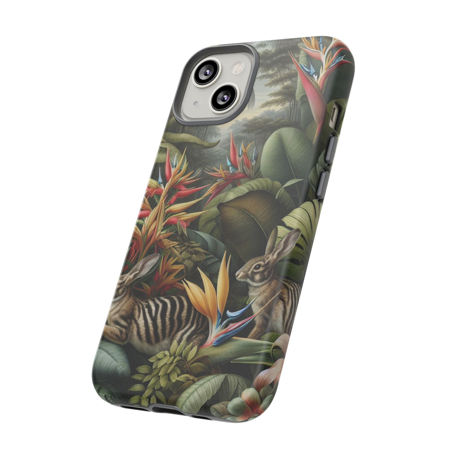 Rainforest Rabbit Outing Phone Case - Tough Cases with Summer Vibe