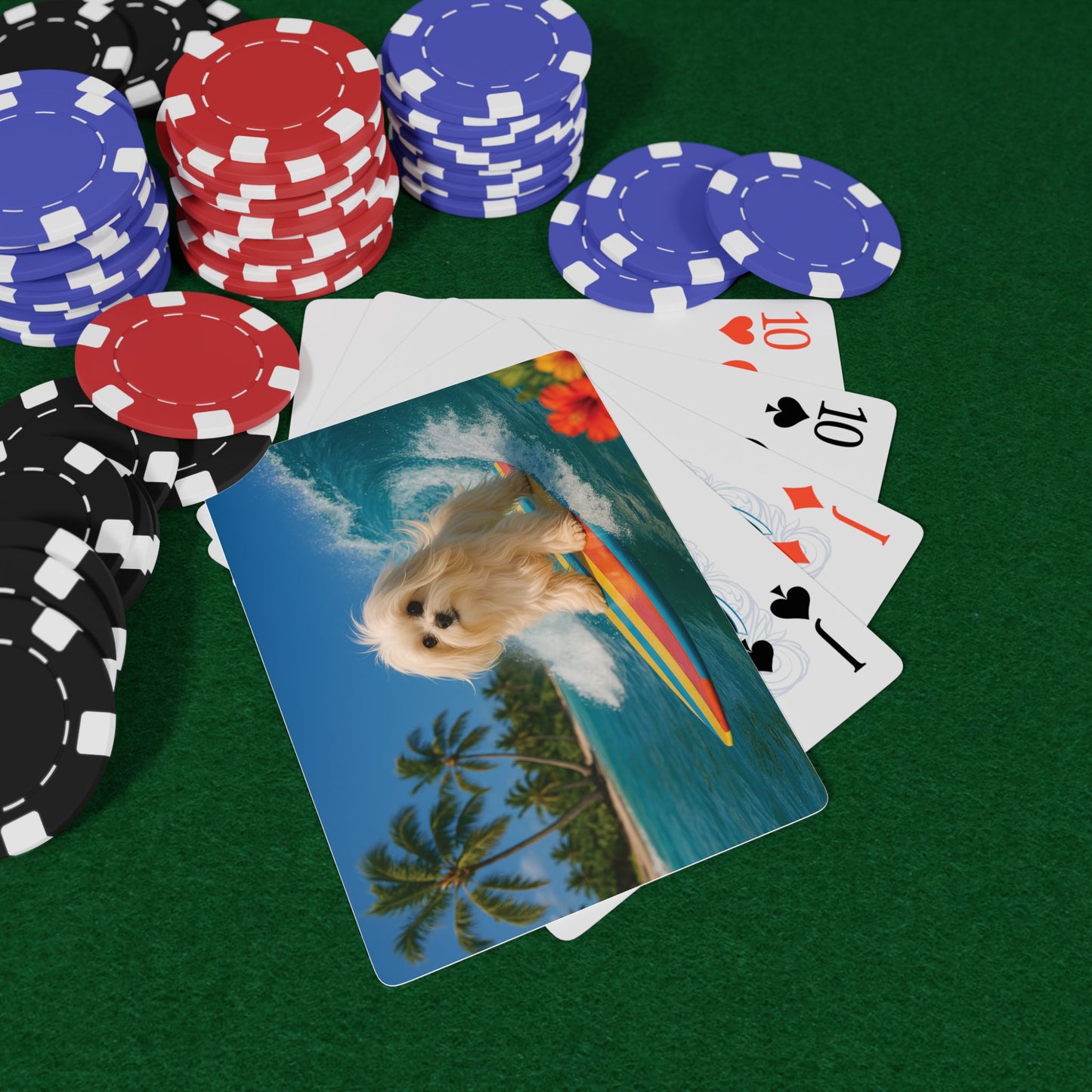 Poker Playing Cards - Puppy Ariel the Dog Surfer
