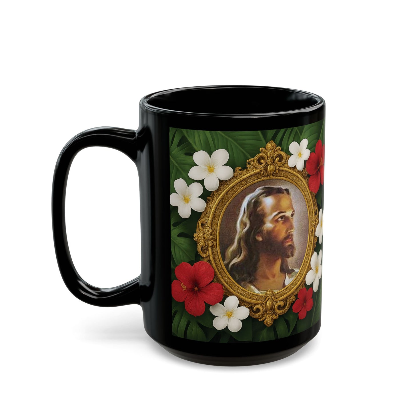 Black Coffee Mug, Religious - Head of Christ