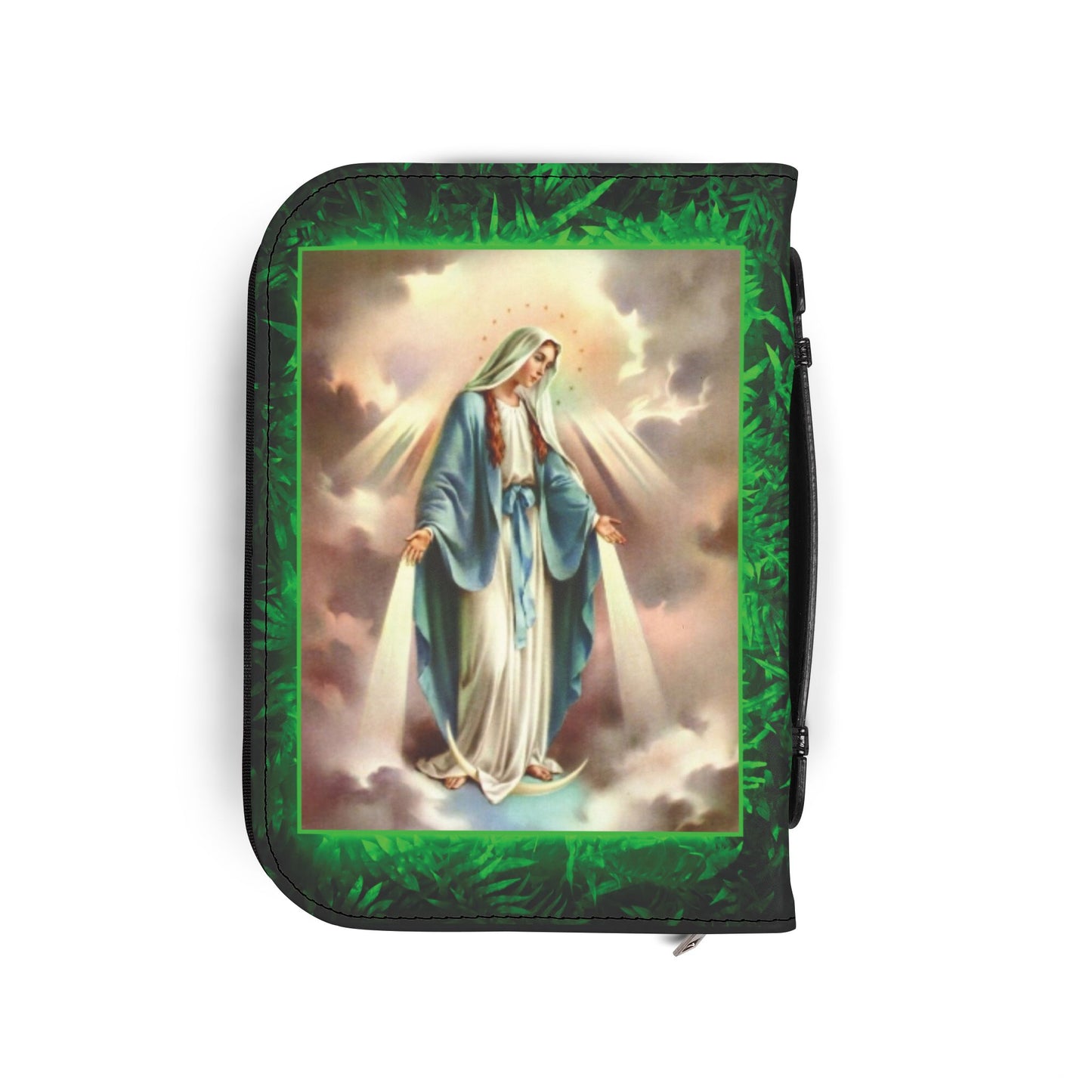 Tropical Glow Bible Cover, Our Lady of Grace / Floral Bible Protector, Christian Church Accessories