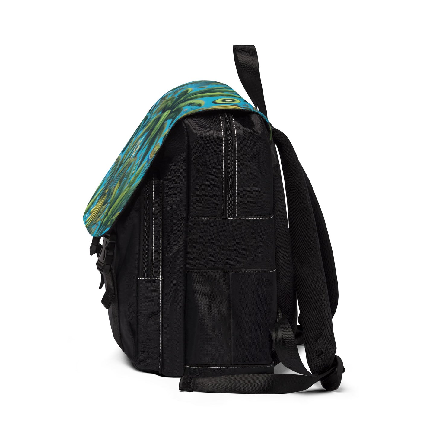 More Tropical Fruit/Aqua Blue Casual Backpack - Perfect for Everyday Adventures