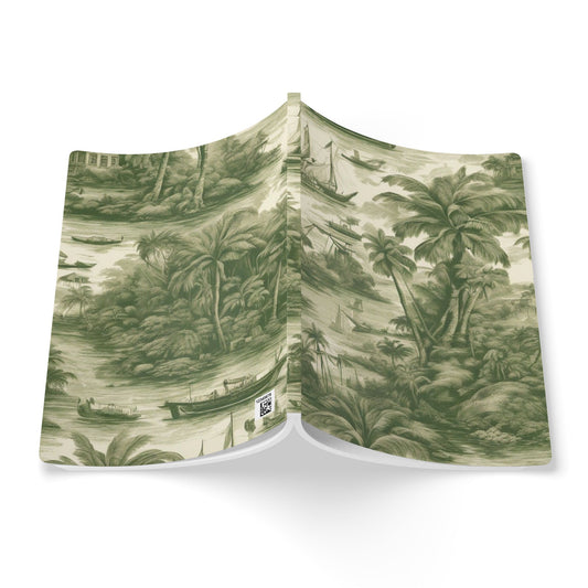 Softcover Journal - Tropical Toile #1, Macro green