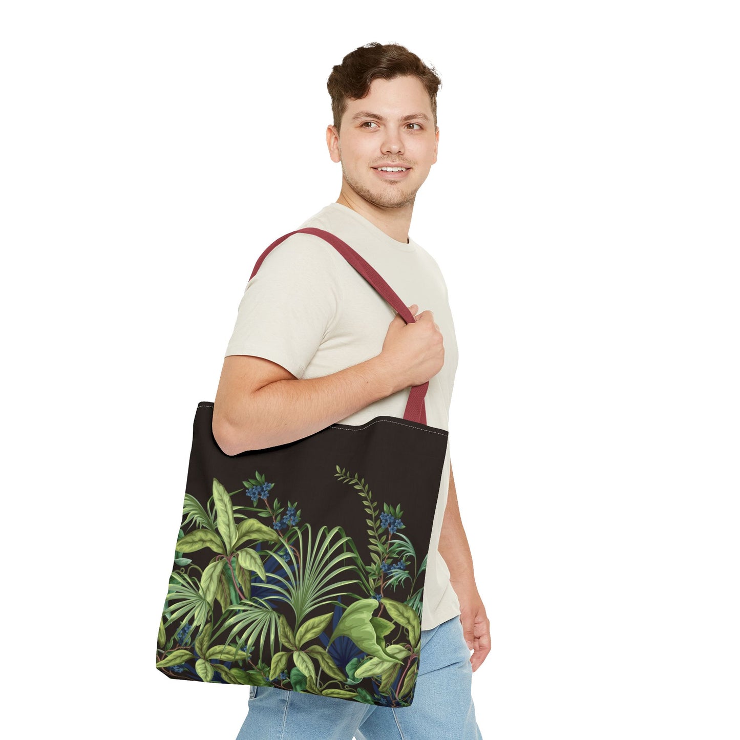 Tropical Midnight Jungle Tote Bag - 3 Sizes