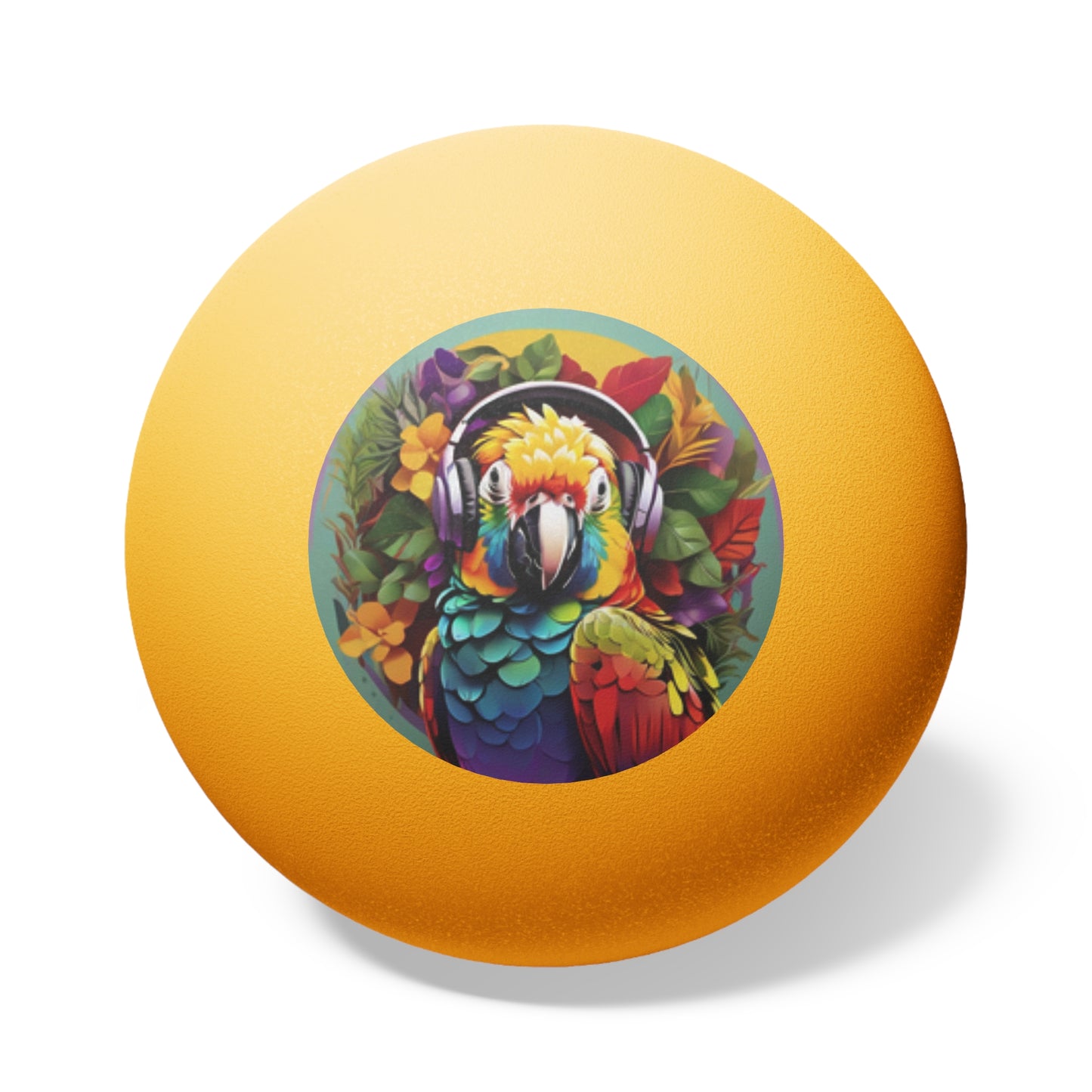 Tropical Paradise Ping Pong Balls - 6 Pack with Rockin' Out Parrot/Orange