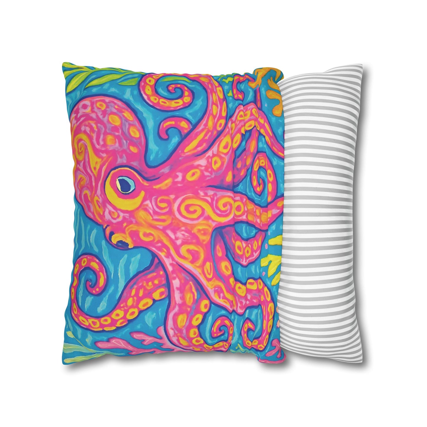 Faux Suede Square Pillowcase - Kraken Joe
