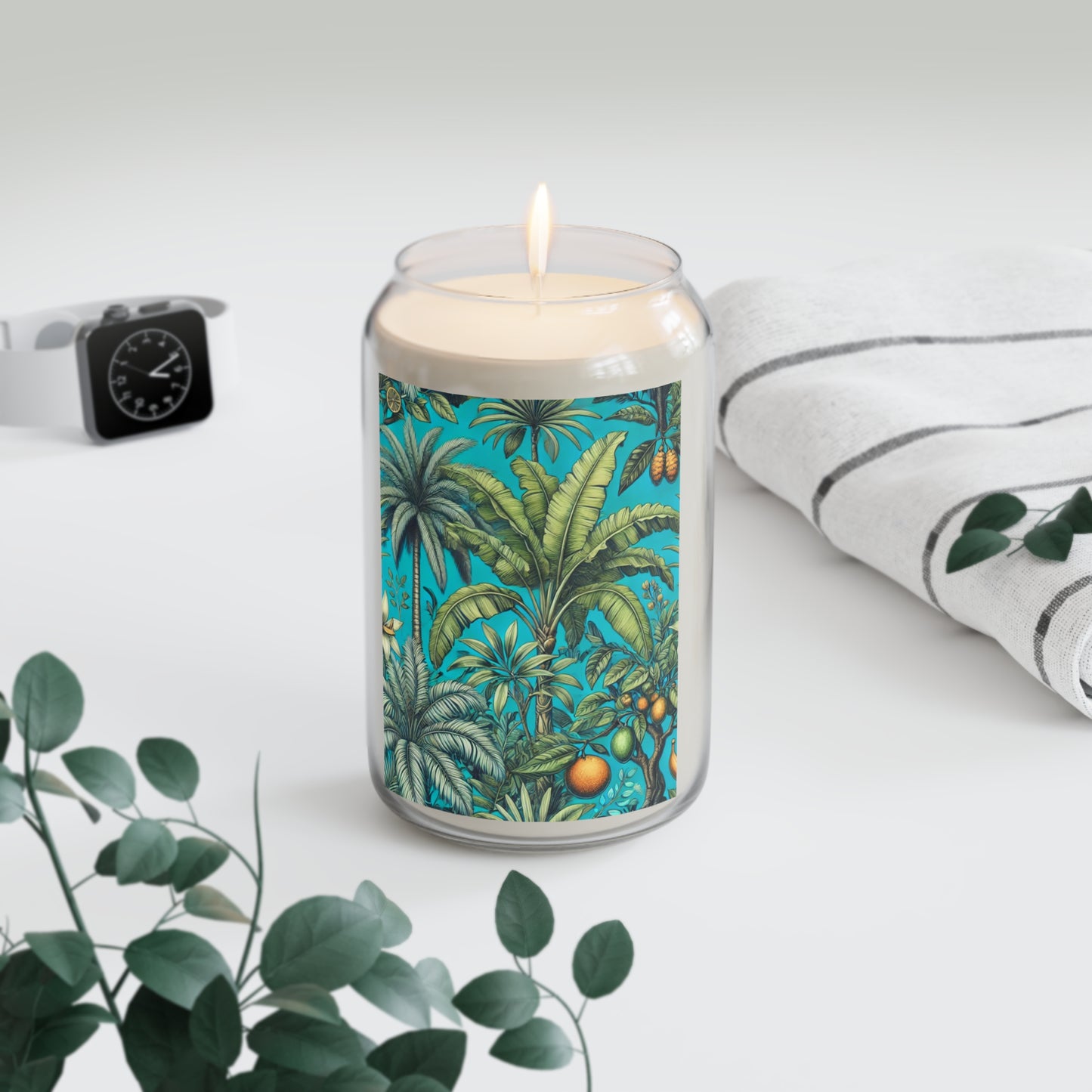 Scented Candle, 13.75oz - Tropical Fruit, Turquoise