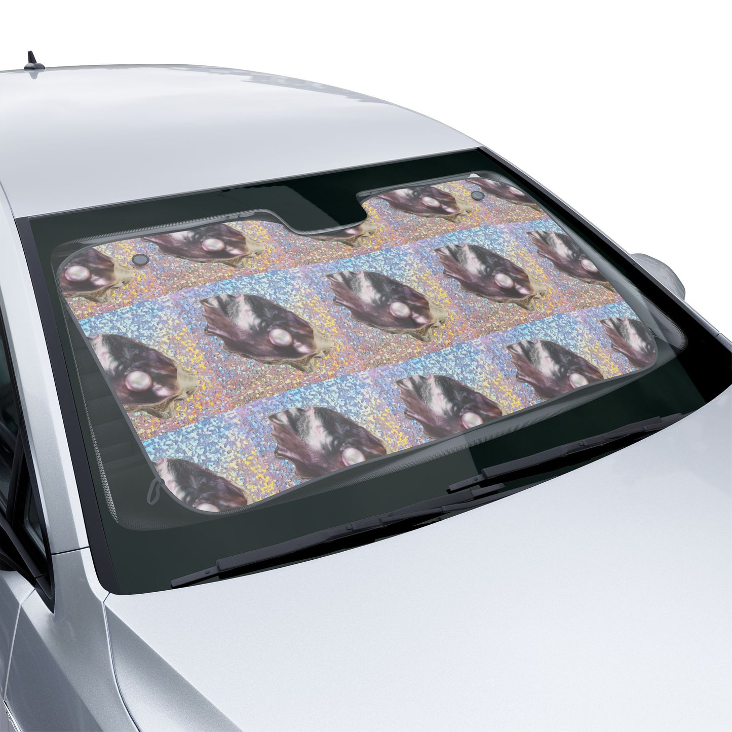 Tropical Car Sun Shades / Disco Lavender Pearl Shell