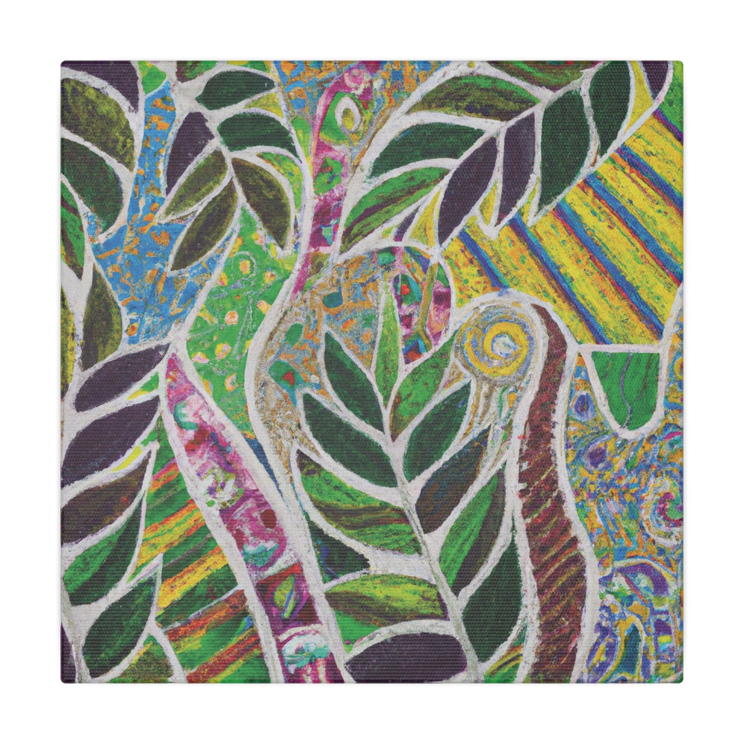 Tropical Canvas Artwork - Stretched Canvas Print, Many Sizes / Amazon Whimsy