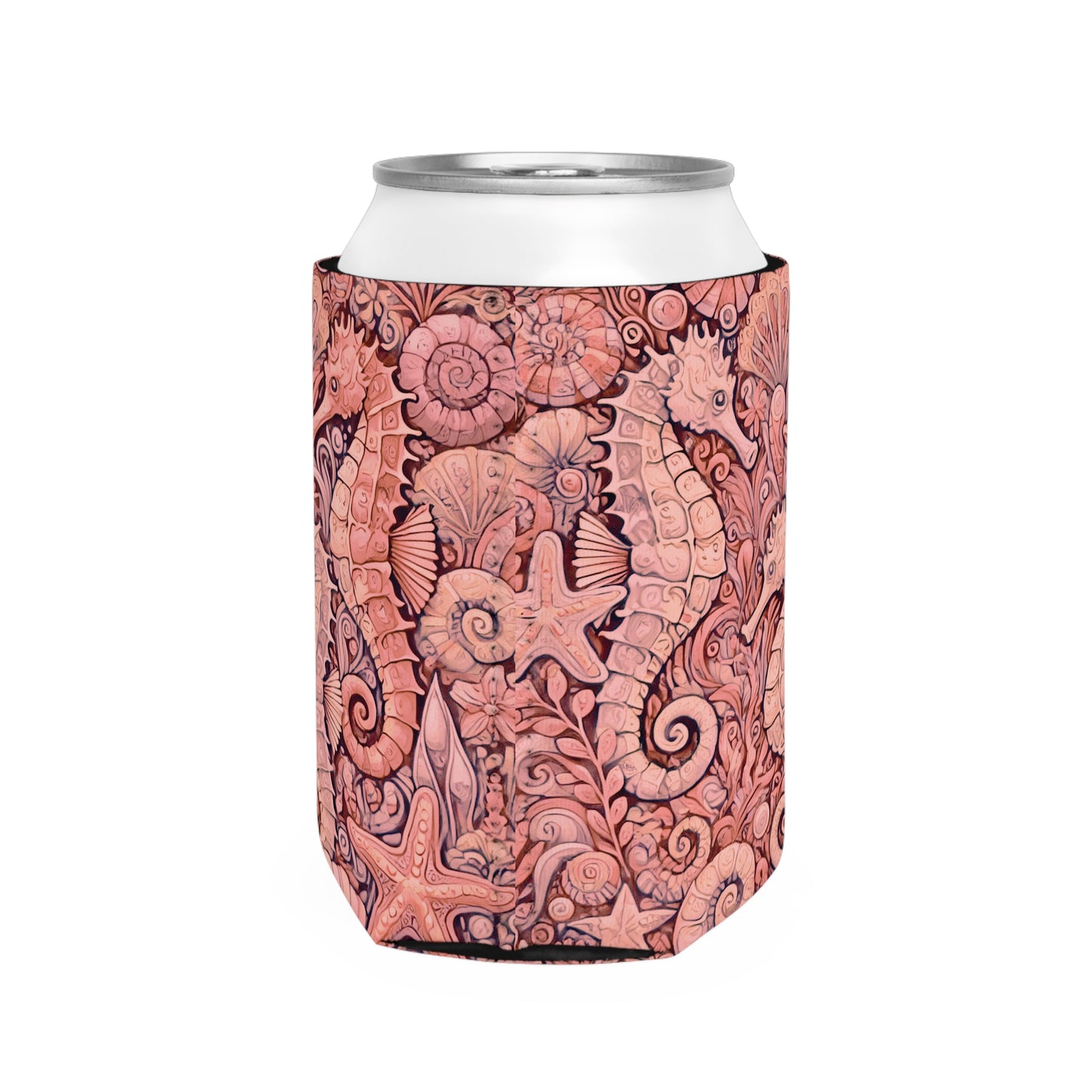 Seahorse Trio/Red Can Cooler Sleeve - Perfect for Outdoor Picnics