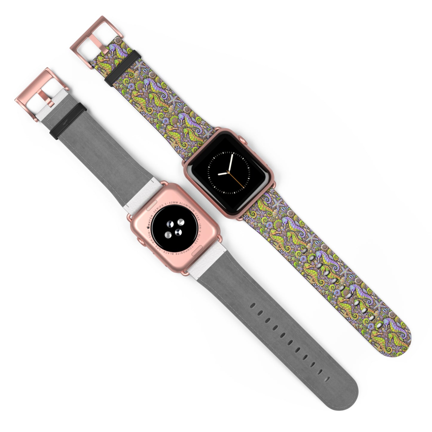 Apple Watch Band - Tropical Seahorse Trio, Yellow/Purple