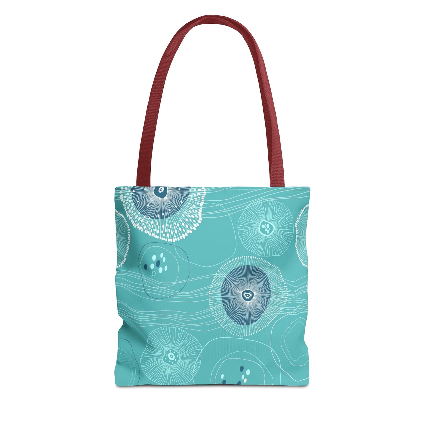 Plankton Drift Teal Tote Bag - 3 Sizes