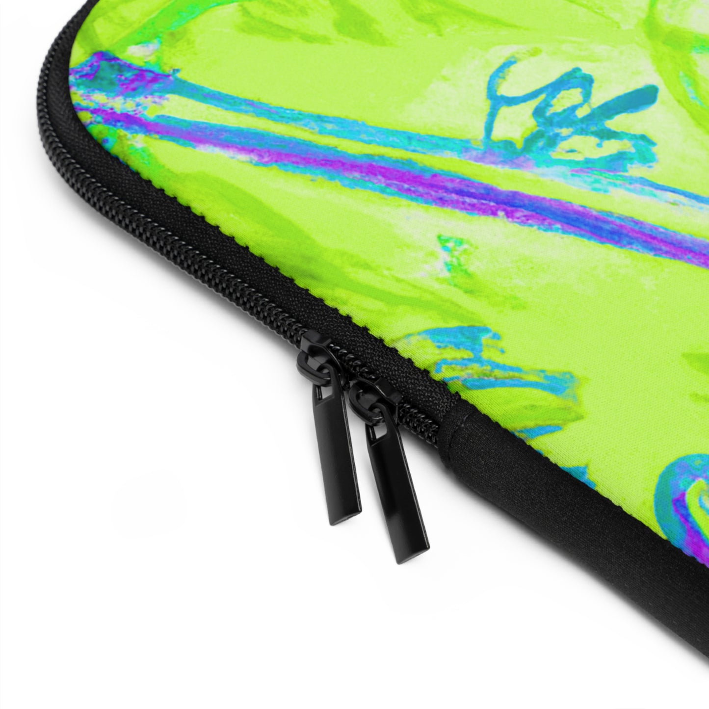 Tropical Laptop Sleeve, 5 Sizes - Perfect for Beach Lovers & Students / Tropical Doodles, Lime