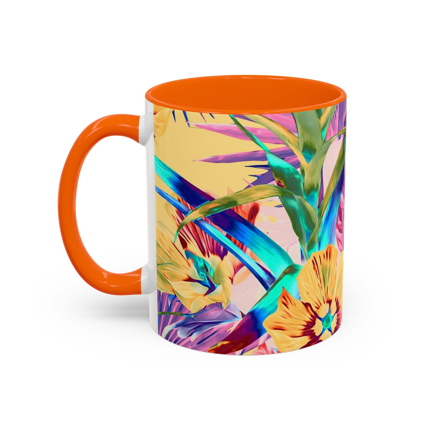 Accent Coffee Mug (11, 15oz), Plant Palooza, orange sherbet / Various Colors