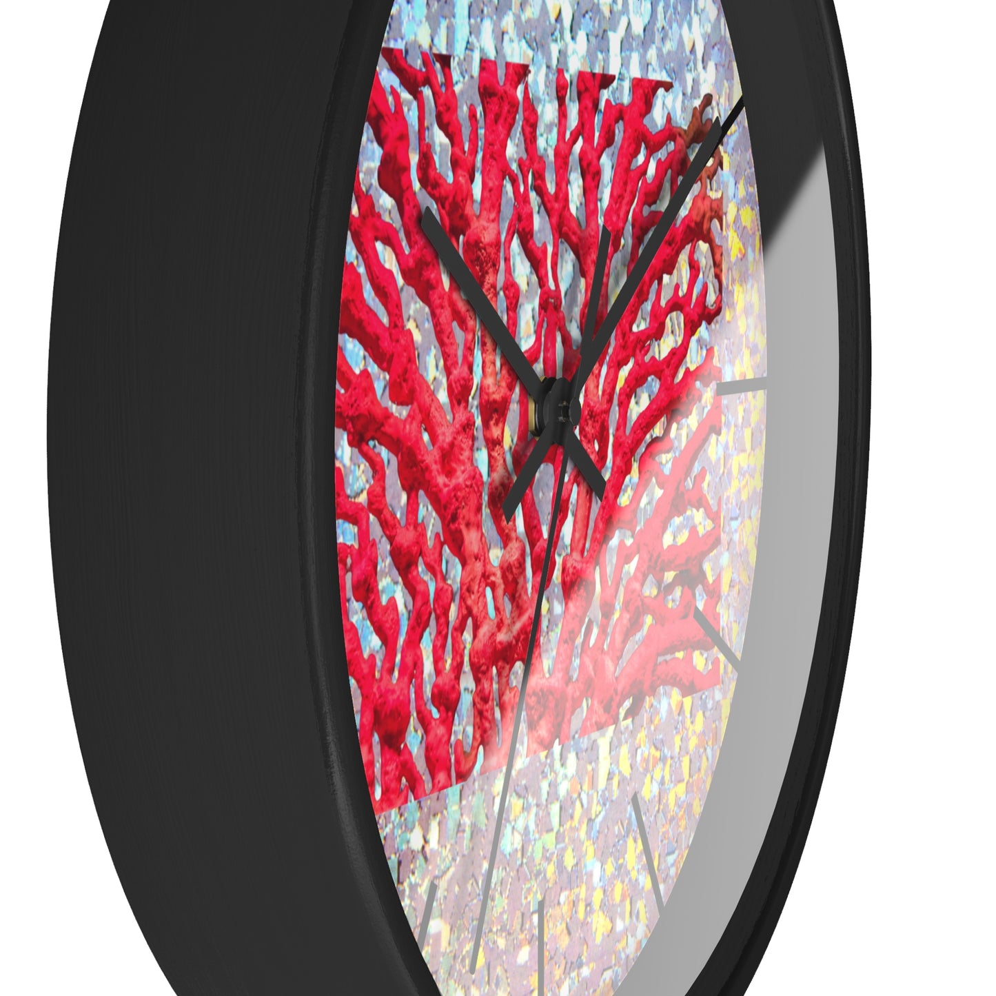 Wall Clock, Disco Red Coral, Hands/Base Variants