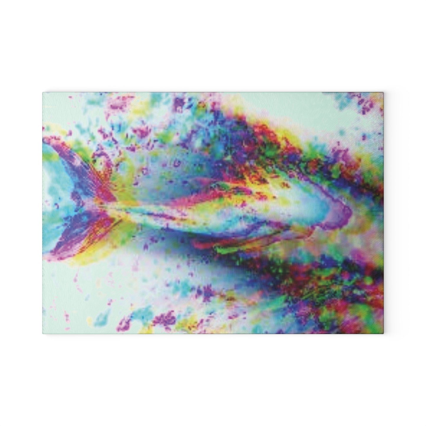 Glass Cutting Board, 2 sizes - Solo Mermaid, Rainbow Trace
