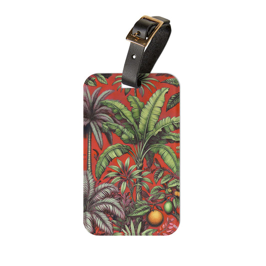 Luggage Tag - Tropical Fruit, Red