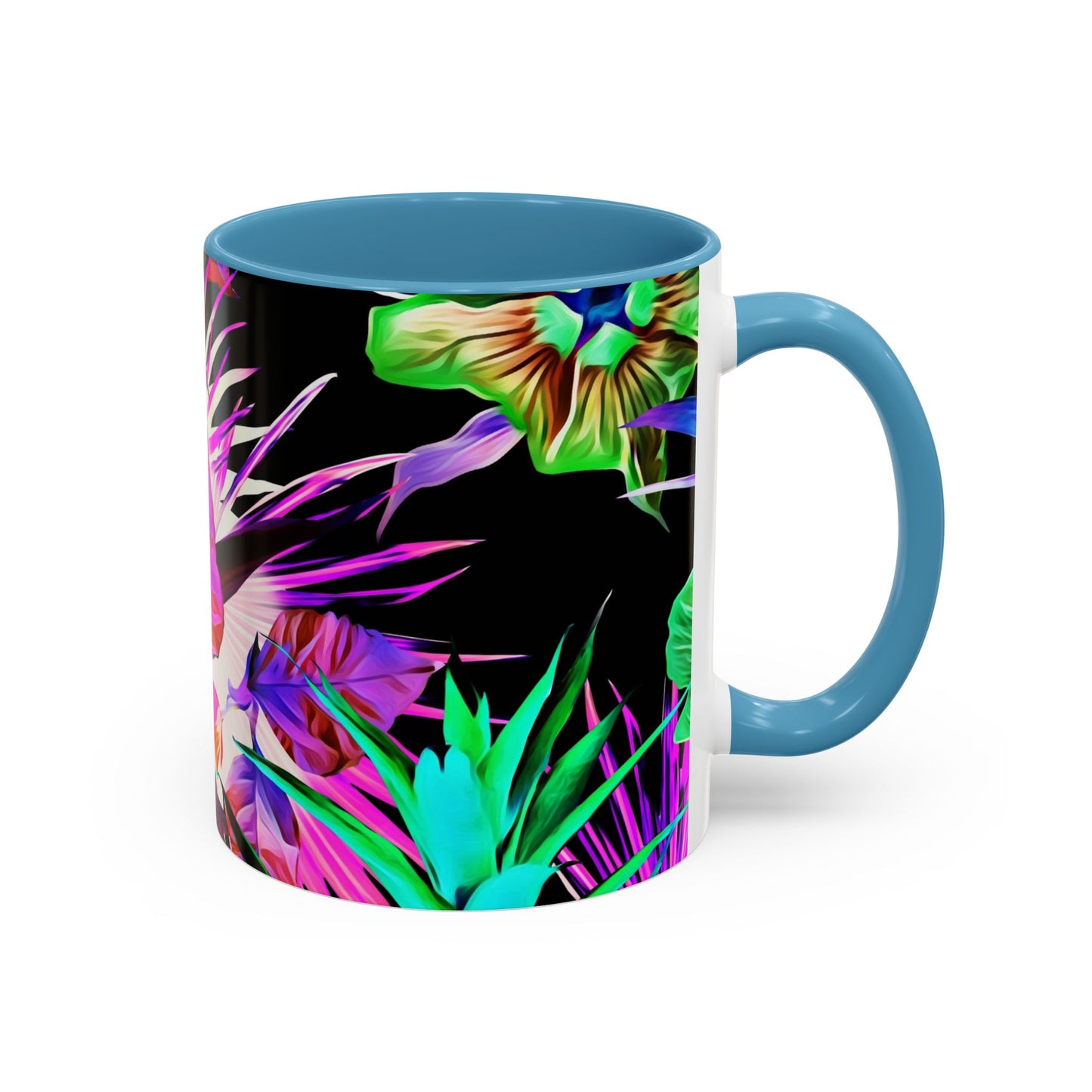 Accent Coffee Mug (11, 15oz), Plant Palooza, black / Various Colors