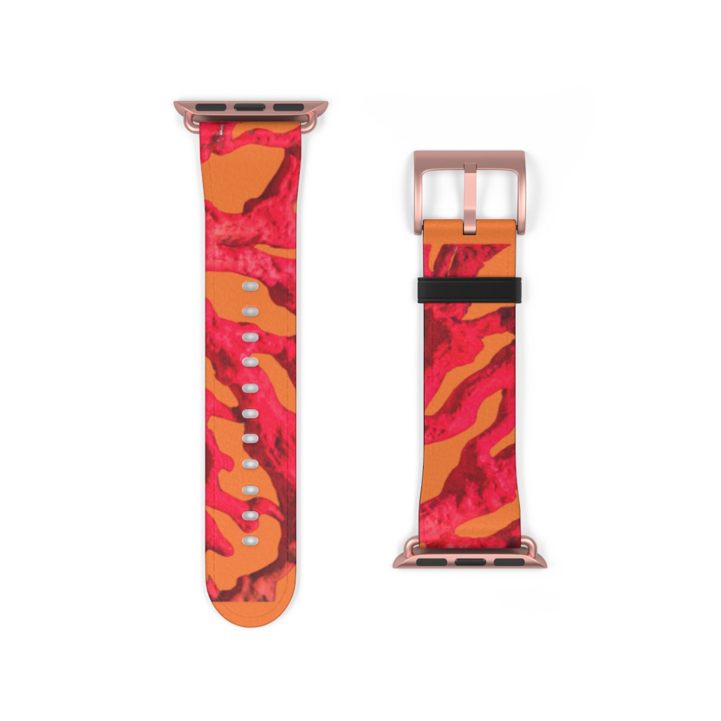 Apple Watch Band - Red Coral, crusta orange background