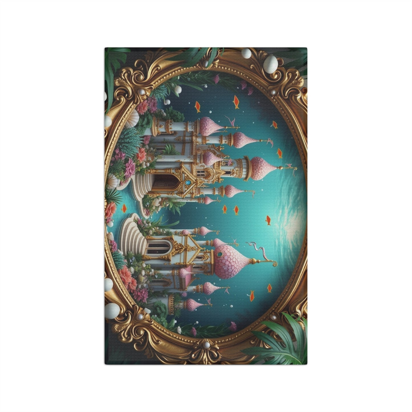 Microfiber Coffee/Tea Towel — Mermaid Palace, Caribbean Sea