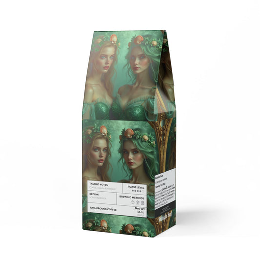 Midnight Surf Blend™ (Medium-Dark Roast) Specialty Grade Craft Coffee / Framed Mermaid Sisters