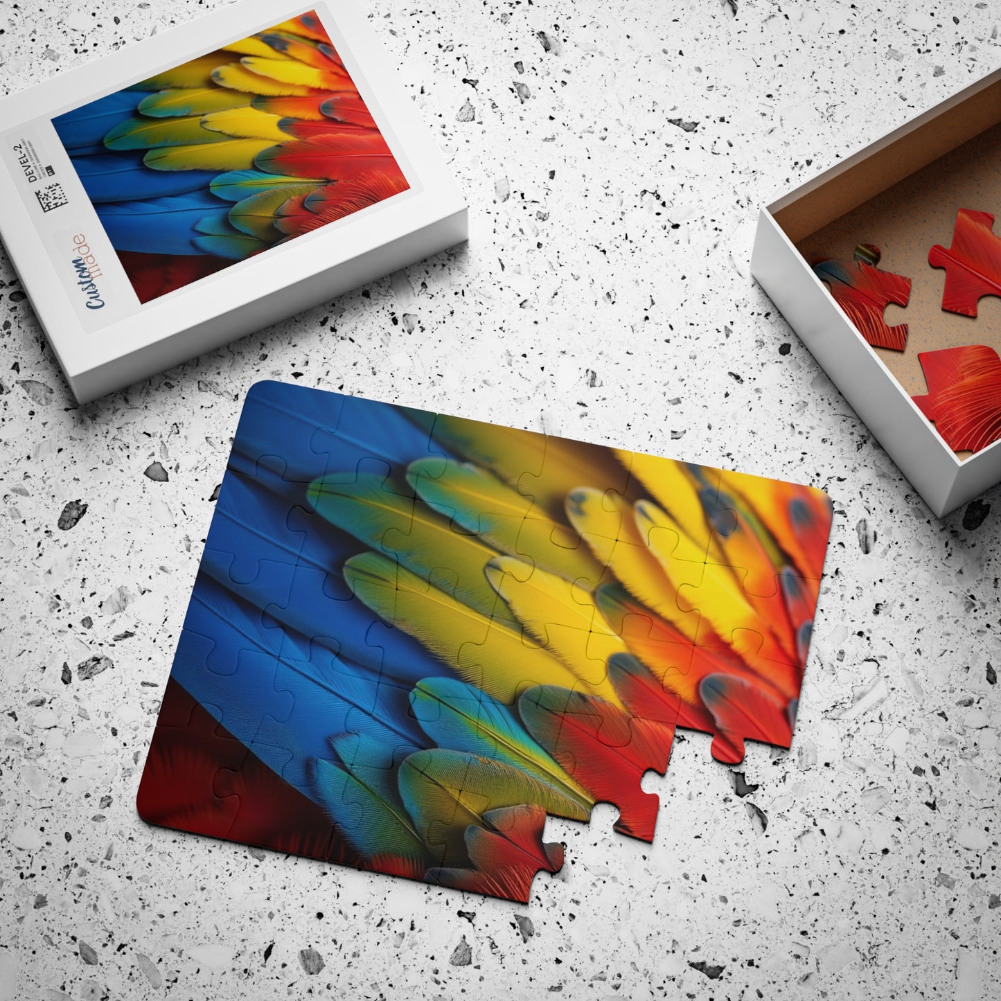 Tropical Kids' Puzzle, 2 Styles - 30-Piece Puzzle for Fun and Learning / Macaw Feathers