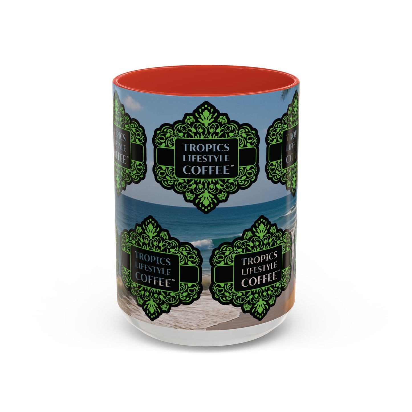 Accent Coffee Mug (11, 15oz), 8 Colors - Tropics Lifestyle Coffee, Meet You There
