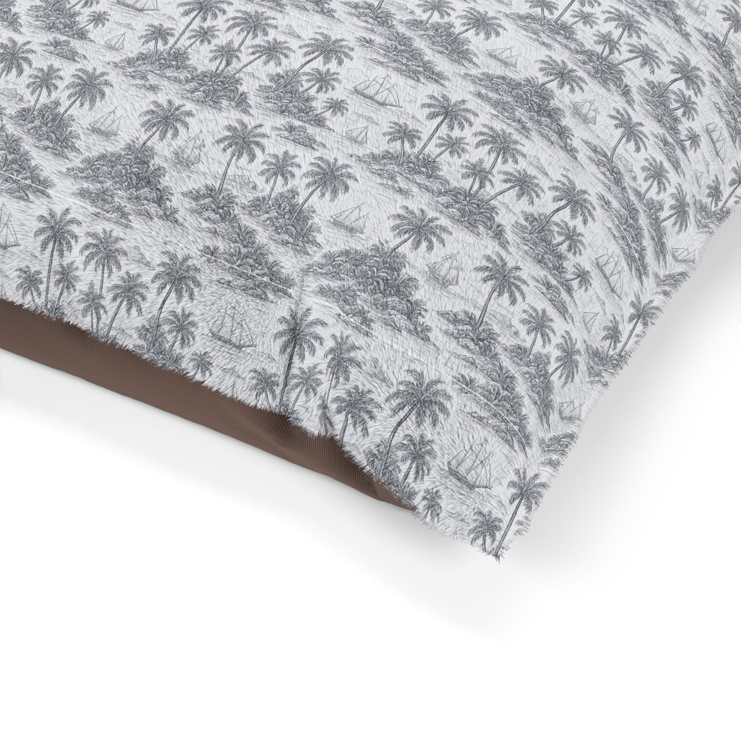 Pet Bed - Cozy and Fun Dog or Cat Bed for Beach Lovers / Faraway Toile, Noir