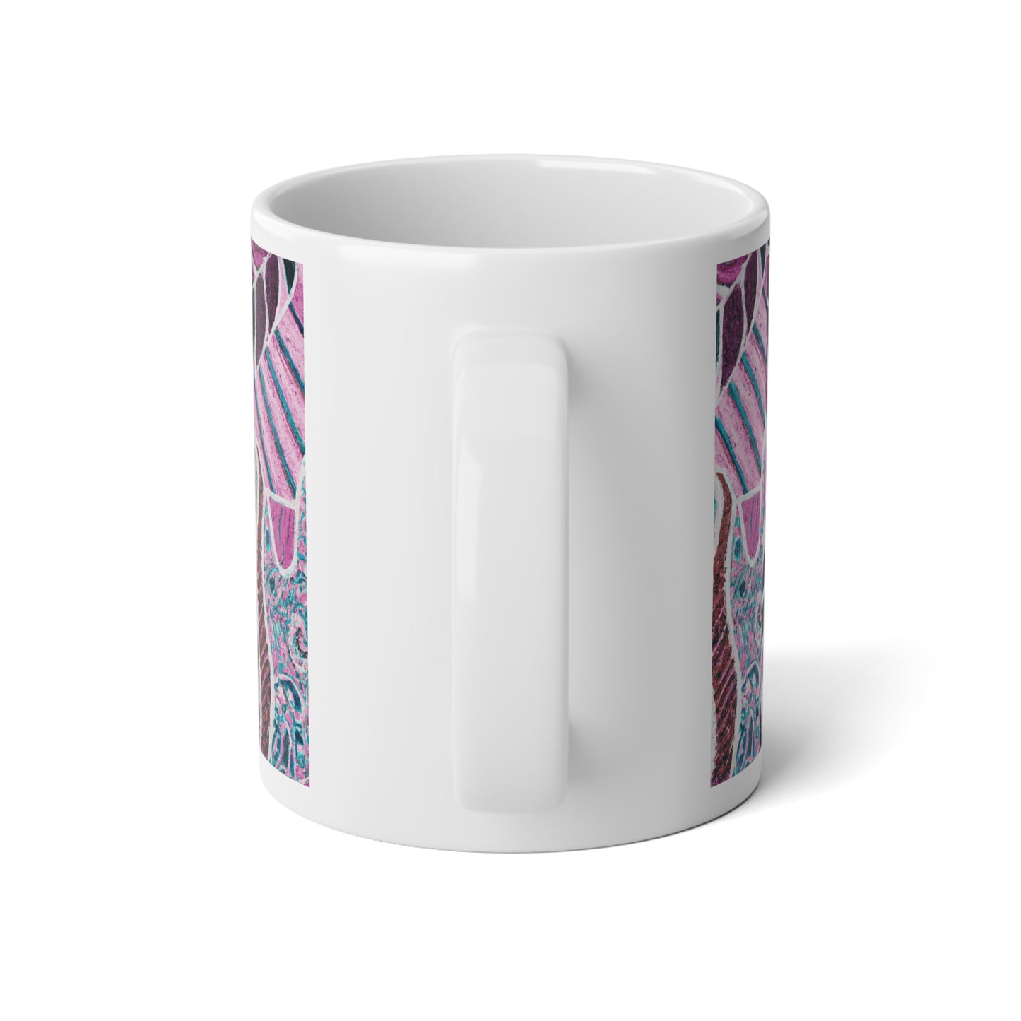 Jumbo Mug, 20oz, Amazon Whimsy Pink | Tropical Coffee Cup