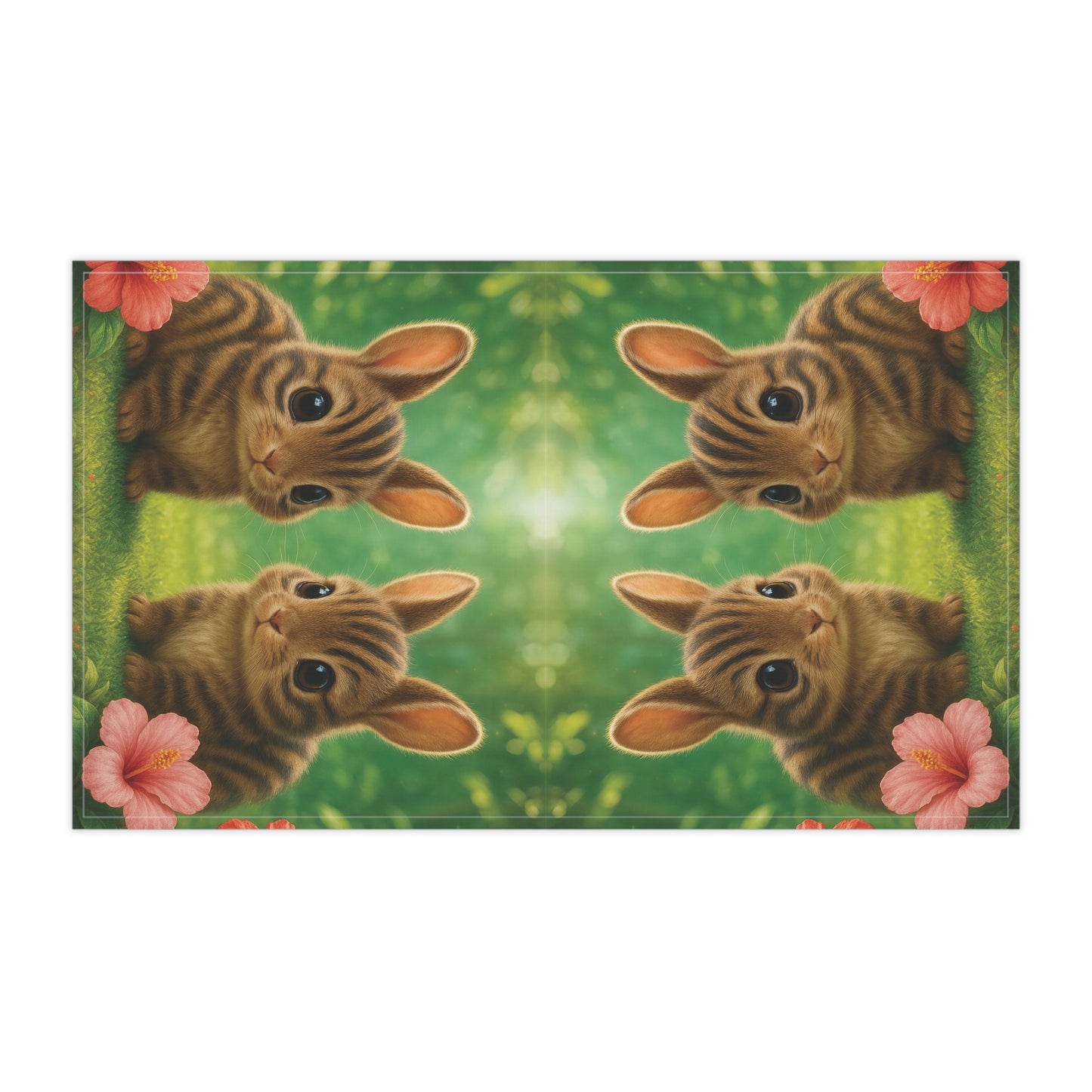 Tropical Tea Towels – Paradise Kitchen Decor / Baby Sumatran Rabbits