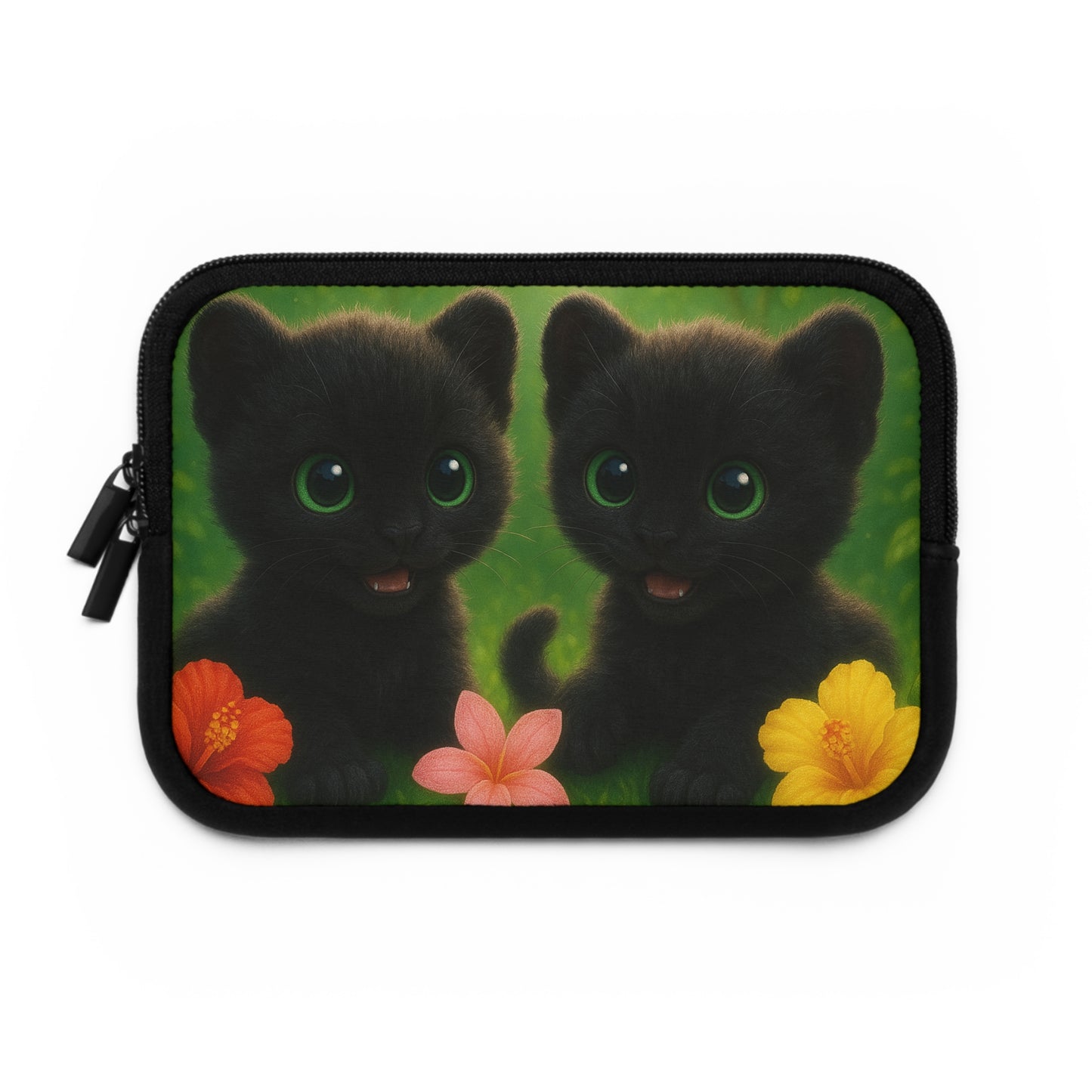 Tropical Laptop Sleeve, 5 Sizes - Perfect for Animal Lovers & Students / Baby Black Panthers