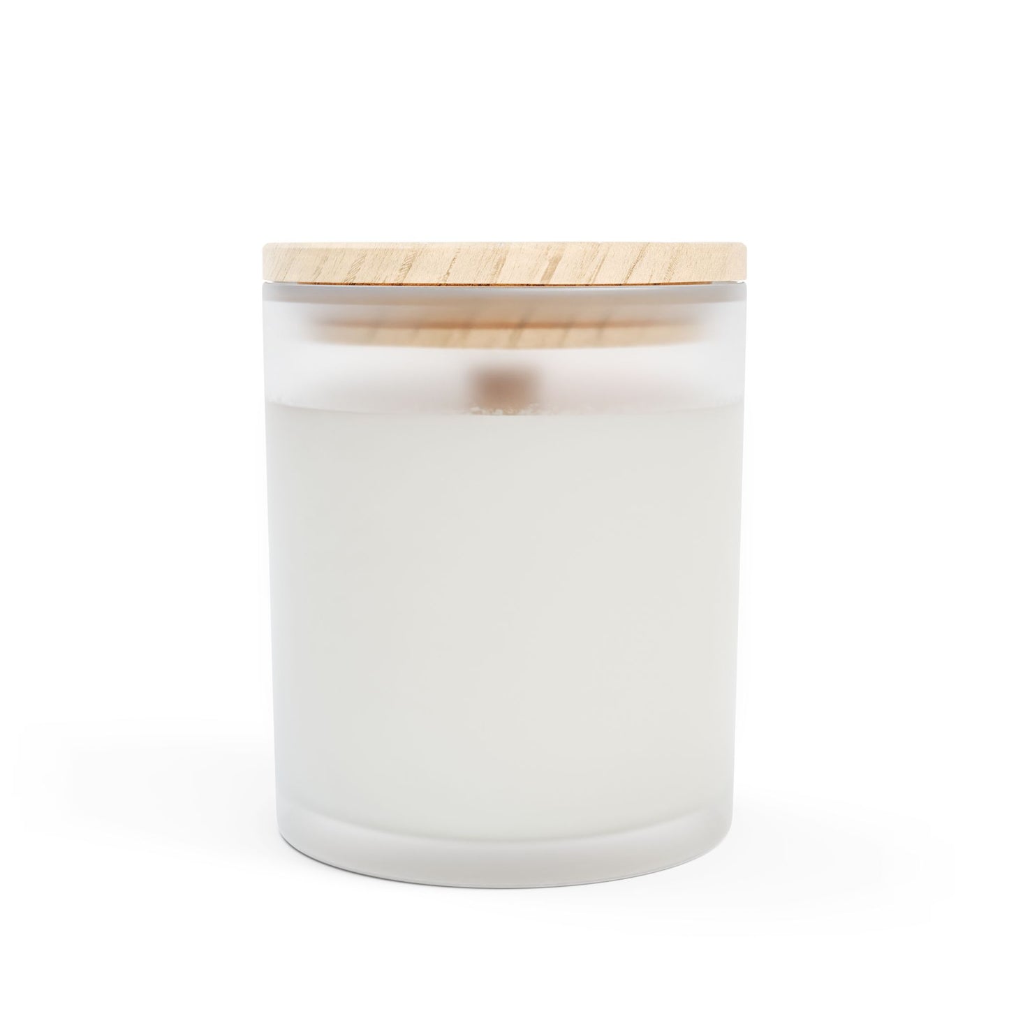 Frosted Glass Candle, 11oz, Red Orchid | Grey Wicker